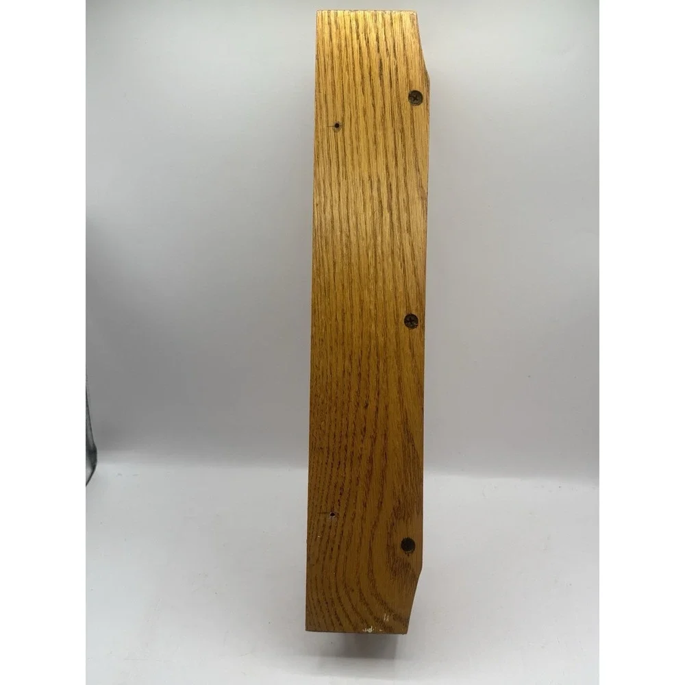 Vintage Spindle Rail Solid Oak Wood Wall Mounted Shelf 16